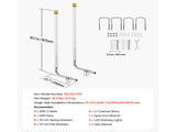 Boat Trailer Guide, 1670mm with LED Light Trailer Guide Poles, 2PCS High-Hardness Steel Guide-Ons, V952-CTCDGDLXBS60WOR5F001Y3