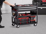 5-Tier Tool Cart with Wheels, 400 lbs Load Capacity, Rolling Work Cart with 2 Drawers & Pegboard, V952-DGNGJCHCLYG22CMU5V0