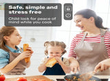 EUROCHEF Double Induction Benchtop Cooktop, 9 Heat Levels, Fast Electric Portable Cooker, Touch V219-COKICTEC35PA