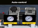 Giantz 24L Air Compressor Quiet 0.75HP Oil-Free Portable Tyre Inflator 40L/Min AC-24L-N-XL-WHT