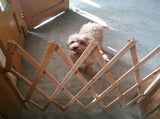 Pet Gate Retractable Adjustable Dog Sliding Door Wood Indoor Dog Gate Doorway Stairs Pet Puppy V1294-YM0717-10034502