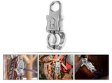 Snap Hooks Plated Silver Zinc Alloy for Bag Decor - Sturdy and Durable 4Pcs V1369-AZ3-W-20841
