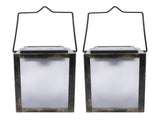 2PCS 3D Solar Lantern Rain Proof Weather Proof Flickering Outdoor Lantern for Garden Patio Landscape V1294-YM0901-3119250008411