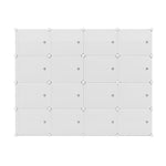 Artiss Shoe Rack DIY 16 Storage Cube Stackable White DIY-SHOE-16-WH