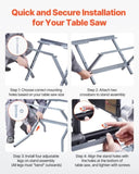 VEVOR Table Saw Folding Stand 158.76 kg Load Capacity Portable Table Saw Stand V952-TJJJDJGDK000KMXUBV0