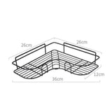 Shoe Rack Organizer Iron Bathroom Corner Frame Shelf Punch-Free Storage Rack Shower Kitchen V1369-AZ3-W-00916