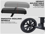 Orthonica Knee Walker with Adjustable Pad and Dual Brakes FRW-MAS-3510-BK