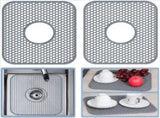 Silicone Mat, 8 Pack Protectors for Kitchen with Center Drain, Folding Non-Slip Heat V1192-AZ-W-22549