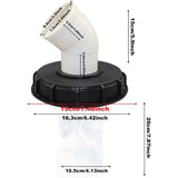 45&deg IBC Water Filter with Lid, 163mm Nylon Rainwater Filter, Washable, Compatible with IBC Water V1237-ZY-203-3735