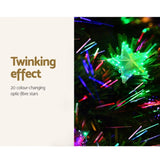 Jingle Jollys 1.2m Christmas Tree Optic Fibre LED Xmas tree Multi Colour XM-TR-LED-4F-GR