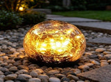 Waterproof Outdoor Globe Light, Cracked Glass Garden Ball Lights Outdoor Orb Decor Lights for Yard V1370-AZ4-13406