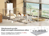 10-Piece Large Thicken Acrylic Dog Playpen Puppy Birth Fence with Waterproof Mat V767-XPETSYL-18S