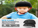 OutdoorMaster Youth & Kids Bike Helmet - Adjustable Multi-Sports Skateboard Helmet with Removable V1168-KID-TK-BR-M