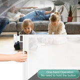 Retractable 1.5M Doorways Hallways Stairs Baby Gate Dog Pet Gate Indoor Outdoor Safety Gates White V324-HO-GATEWH15M