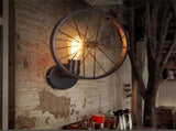 Wall Lamp Decorative Wheel Light Retro Industrial Style Iron for Balcony Corridor Black V1294-YM0715-3119220068211