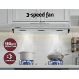 Devanti 900mm Range Hood 90cm Rangehood Stainless Steel RH-D-GF49-90-SR