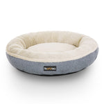 FEANDREA 55cm Dog Sofa Bed Round Shape Fabric Grey V227-3309641001081