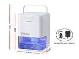 Devanti 1400ML Portable Dehumidifier Quiet Sleep Mode Timer Auto Off Bedroom White DH-1400A-WH
