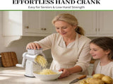 Rotary Cheese Grater Hand Crank - Cheese Shredder with 5 Blades & Storage Room, Easy to Clean, V1258-DP02-I-0005