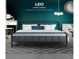 Artiss Bed Frame Metal Bed Frame LEO - Queen MBED-C-LEO-Q-BK