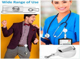 100 PCS Retractable Badge Reel Clips ID Card Holder Reel with Metal Belt Clip for Hanging Cards Key V1369-AZ3-W-11570