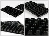 15-Piece Black PVC Starter Planting Tray with 72 Cells and Drainage Holes for Seed Germination and V1369-AZ3-W-16904