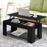 Artiss Coffee Table Lift-top Coffee Table Black FURNI-G-COF-LIFT-BK