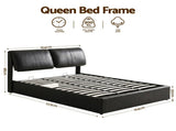 Artiss Queen Bed Frame Gas Lift Storage 3 Drawers Adjustable Headboard Platform Bed Black BFRAME-G-APEX-Q-BK-ABC