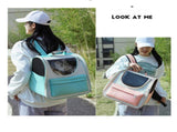 Pet Carrier Backpack Breathable Large ty Cat Travel Bag Pink V1263-JX-7833-4