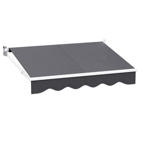 Instahut Retractable Folding Arm Awning Manual Sunshade 2Mx1.5M Grey AWN-B-ARM-20X15-GREY