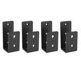 4PCS Door Barricade Bracket Heavy Duty Steel Open Security Bar Holder U Bracket for Barn Shed Garage V1294-YM0901-3114230162611