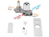 Watermark Chrome Square Shower Mixer Diverter Tap Valve For Shower Combo Spout V1233-KRS202CR
