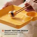Sauce Separated, 2026 New Plastic Dumplings with Sauce Compartment, Upgrade Dumpling V1258-DP02-C-2506
