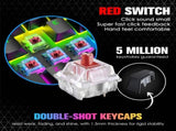 67 Keys Layout Design Mechanical Gaming Keyboard PC PS4 RGB Backlight Wired USB Blue V201-W11564684