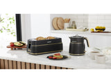 Morphy Richards Signature Soft Gold Matte Black 4 Slice Toaster with Long Slots MRST24BK