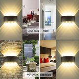 Wall Lamp, LED 8W IP65 Waterproof Aluminum Up Down Light, Warm White V1188-MS-520-052