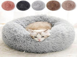 Cat Bed Fluffy Cat Bed Round Cat Bed Cat Furniture Cat Comfort Cat Sleeping Bed - Light Gray / 24in V1107-135-74595-LTG-24IN