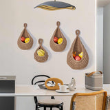 Grey 3-Piece Wall-Mounted Cotton Rope Storage Baskets Large, Medium, and Small Hand-Woven V888-ELOSUNG13636