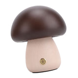 Small Wood Mushroom Lamp Night Light Cordless Bedside Touch Lamp USB Rechargeable 450mAh Battery Eye V1294-YM0901-3119240147011