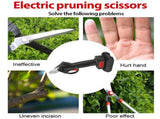 Electric Pruner 2 Battery Cordless Secateur Branch Scissor Cutter Shears V201-W13627145