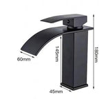 Bathroom Faucet,Sink Faucet with Cold & Hot Water Available,Modern Waterfall Design Sink V1263-JX-3179