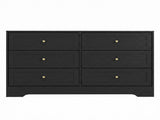 Artiss 6 Chest of Drawers Tallboy Cabinet - LEIF Black FUR-U-CDR-6D-BK-AB