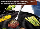 Heavy-Duty Rose Wooden BBQ Grilling Tools Set. Extra Thick Stainless Steel Multi-Function Spatula, V1192-AZ-W-11006