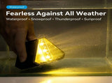 Solar Powered Triangle Step Light with Monocrystalline Silicon Panel, Auto On at Dusk, IP65 V1341-ZY-K6RRJJ5E-24PCS-WARMWHITELIGHT