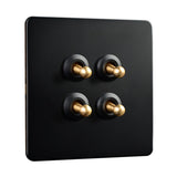 86 Type Stainless Steel Panel Wall Toggle Light Switch Brass Rod 1Way 2Way 2 Gang Smile Home 4 Gang V1189-LWWAL-20260327-04411