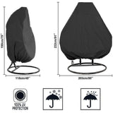 Barsinfi Oxford Zipper Hanging Chair Cover 190 X 115 Cm Waterproof Cover for Garden and Outdoor V1237-ZY-203-1530