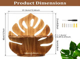 Palm Leaf Shaped Wall Shelves, Space Saving Double Layer Layout, Spacious Stable Display Surface, V1366-AZ2-W-15471