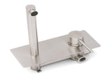Brushed Nickel Round Wall Mounted Basin Vanity Mixer Bathtub Straight Spout Tap V1233-KPL301N