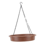 Bird Bath Hanging Bird Feeder Round Plastic Hanging Bird Feeder Tray Outdoor Bird Bath Tray Brown V1294-YM0703-3111230136911