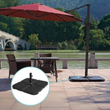 Outdoor Patio 4-Piece Cantilever Offset 3M Umbrella Base Stand Weight Water Sand V63-825831